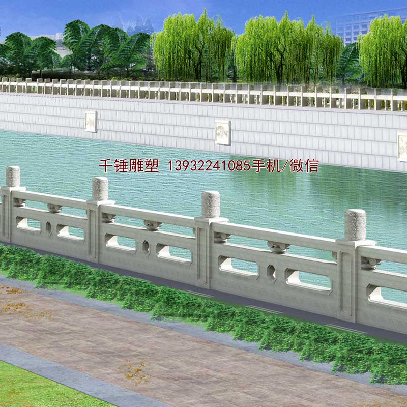 河北曲陽漢白玉石雕欄桿設計制作,河道欄桿,庭院小區欄桿加工廠家